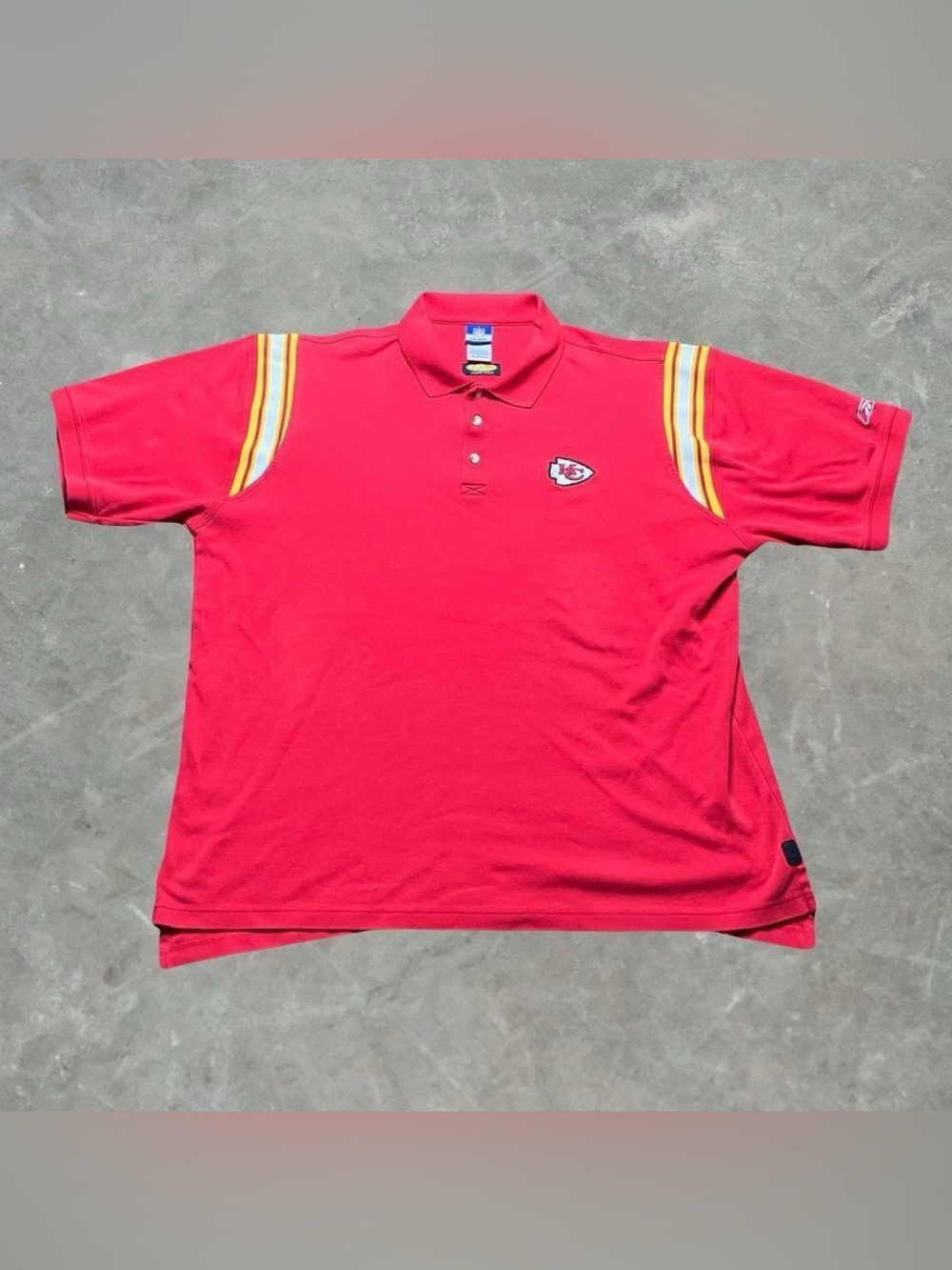 Kansas City Chiefs Reebok Y2K Vintage Polo Shirt Mens XL Red